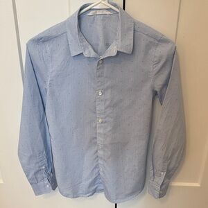 H&M Light Blue Micro Dot Dress Shirt